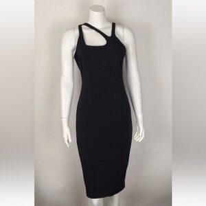 Halston Heritage Black Cutout Sheath Dress